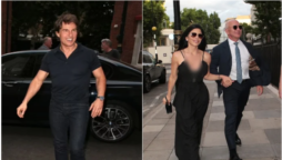 Tom Cruise steals the show as he dines with Jeff Bezos and Lauren Sanchez