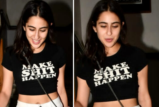 Sara Ali Khan steps out in a cropped tee and white shorts