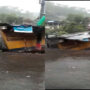Viral video shows abandoned shop collapse after flash floods