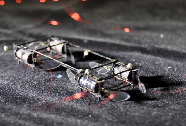 MIT researchers created flying robots with light-emitting sensors