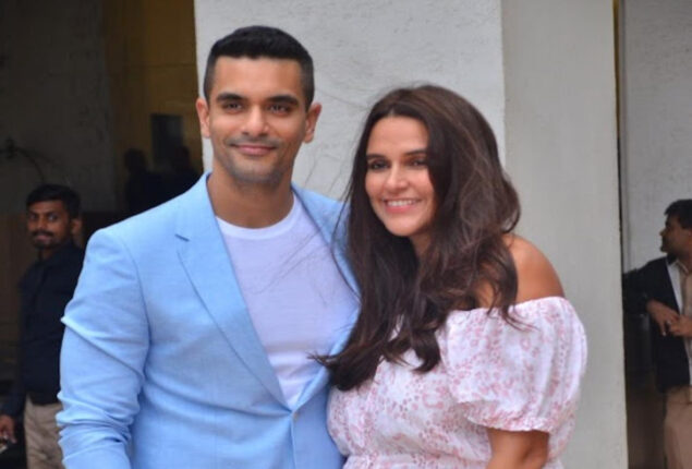 Neha Dhupia replied to husband Angad Bedi’s post
