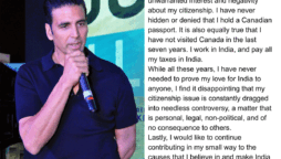 Indian actor Akshay Kumar opens out about his Canadian citizenship