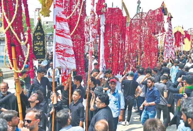 Muharram 9 procession taken out with utmost Security