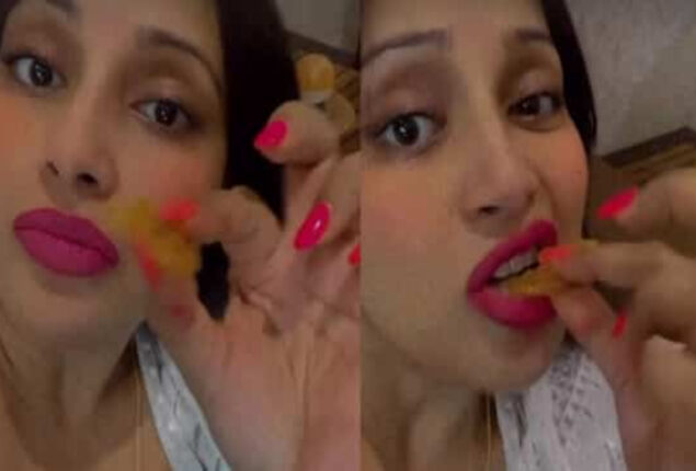 Bipasha Basu satisfies sweet pregnancy cravings with jalebi