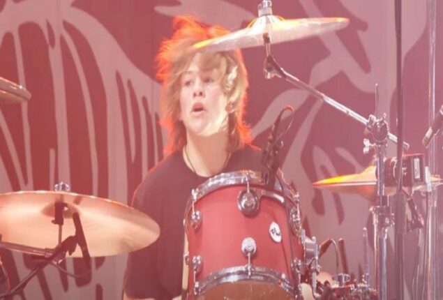 Taylor Hawkins’ son steals the show by drumming in his late father’s place