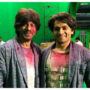 Shahrukh Khan poses with his stunt double Hasit Savani