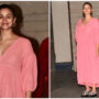 Mom-to-be Alia Bhatt looks pretty in pink tea-length outfit