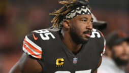 Myles Garrett of Cleveland Browns engaged in single-car collision
