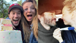 Tom Pelphrey and Kaley Cuoco