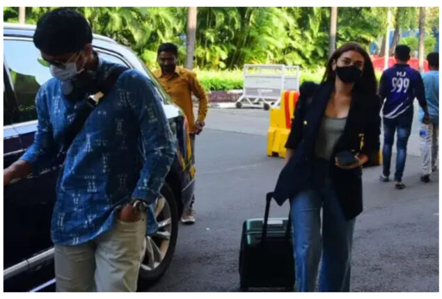 Rumoured couple: Aditi Rao, Siddharth at Chennai airport
