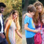 Gerard Pique new girlfriend Clara Chia spotted with his kids