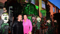 Couple’s Halloween makeover as ‘ghost ship’ steals the show