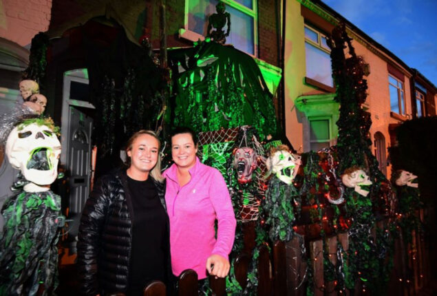 Couple’s Halloween makeover as ‘ghost ship’ steals the show
