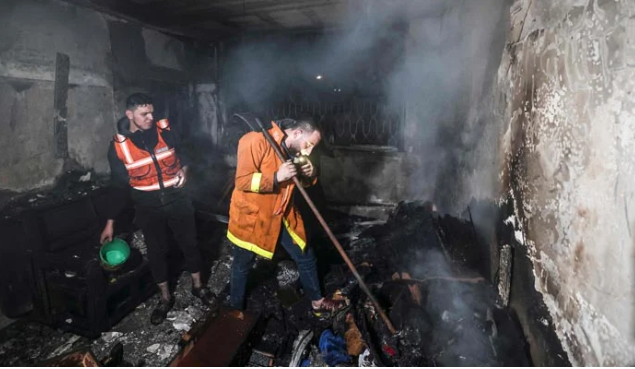 21 people are killed in a home fire in Gaza