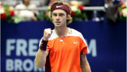 During the ATP Finals, Rublev defeated Medvedev in the Red Group