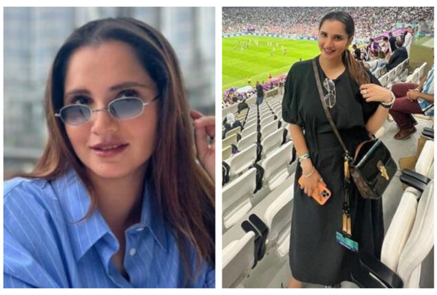 Sania Mirza watches World Cup semi-final with sister