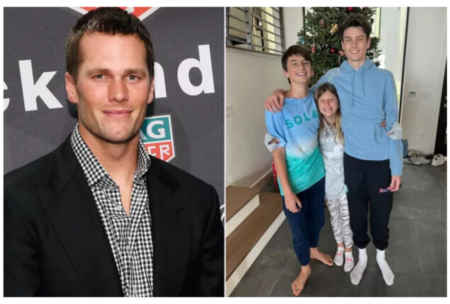 Tom Brady celebrates the holidays with his children