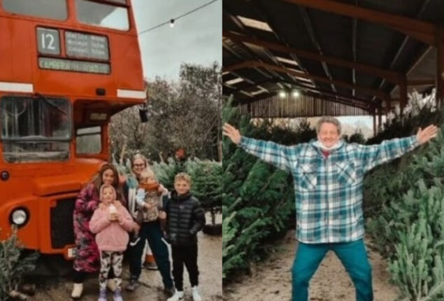 Katie Price dons winter-inspired outfit as she enjoys Christmas shopping