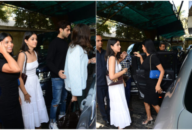 Suhana Khan, Agastya and others clicked at Kapoor family’s lunch