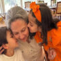 Sharmila Tagore gets kisses from her grandchildren on her birthday