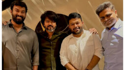 Vijay Thalapathy flaunts his new look at Varisu success bash