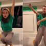 Viral Video: Woman dances in empty metro coach
