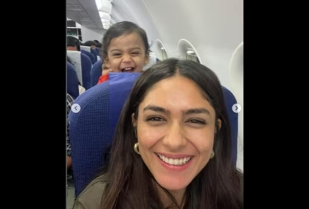 Mrunal Thakur engages with child on flight, netizen react