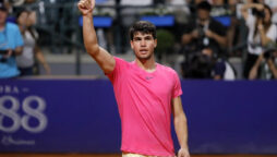 Carlos Alcaraz of Spain seized lead over Brazilian Mateus Alves