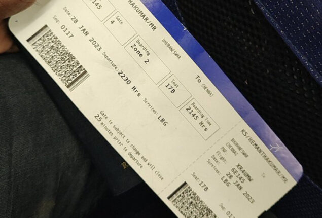 A man posts a touching message over his first flight at  27