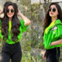 Aiza Awan shows off her stylish looks with neon winter Outfit