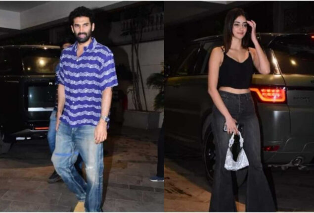 Ananya Panday & Aditya Roy Kapur in casual-chic fashion at Jackky Bhagnani’s party