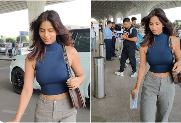 Shah Rukh Khan’s daughter Suhana Khan spotted at the Mumbai airport