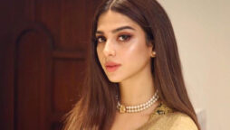 Sonya Hussyn Lights Up in a Salmon Pink Net Saree