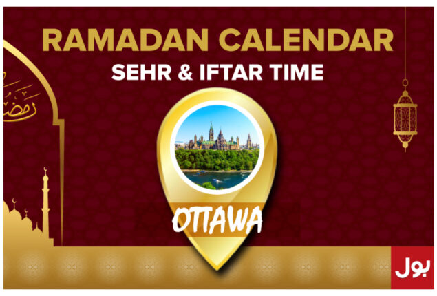 Ramadan Calendar Ottawa 2023 – Sehri and Iftar timing in Ottawa