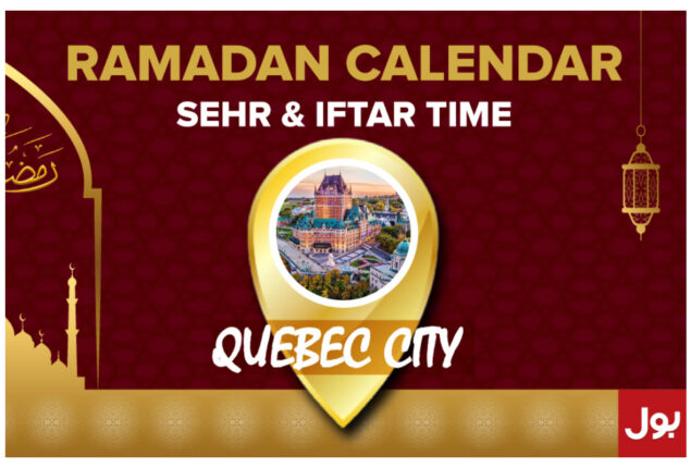 Ramadan Calendar Québec City  2023 – Sehri and Iftar timing in Québec City