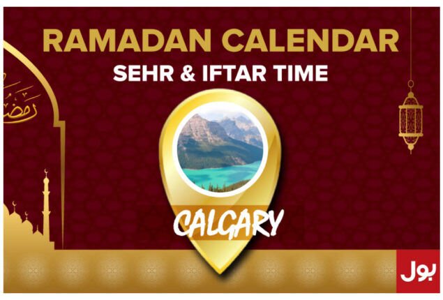 Ramadan Calendar Calgary 2023 – Sehri and Iftar timing in Calgary