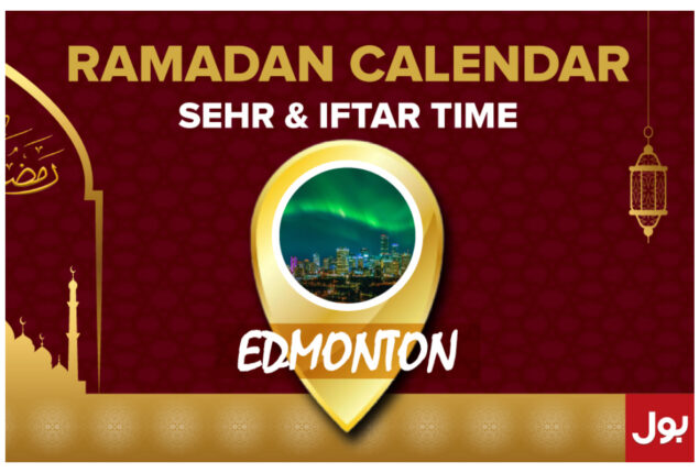 Ramadan Calendar Edmonton 2023 – Sehri and Iftar timing in Edmonton