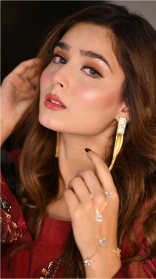 Saima Bakhsh Radiates Elegance in Red dress