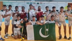 Pakistan U16 Volleyball Team Wins Silver in Central Asia