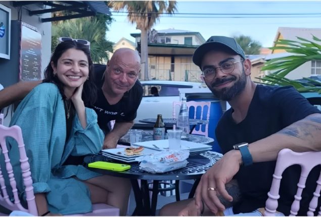 Barbados Delight: Anushka and Virat’s Happy Feasting Moment