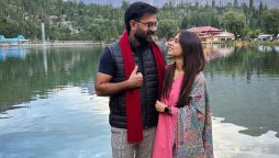 Iqra Aziz and Husband Share Intimate Gaze in a Photo