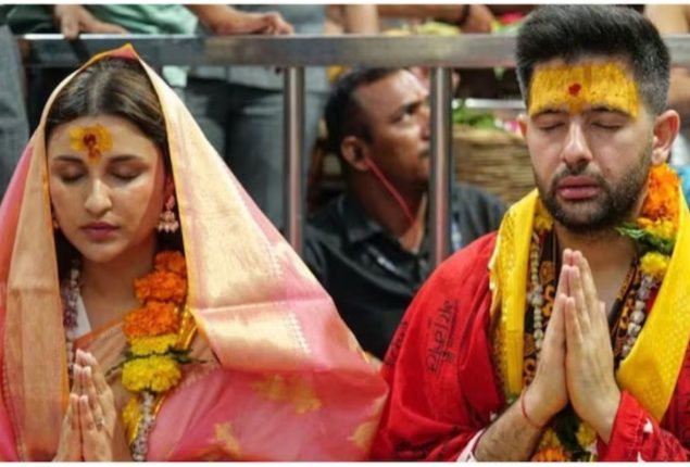 Parineeti Chopra and Raghav Chadha Seek Blessings at Mahakaleshwar Temple Ahead of Wedding