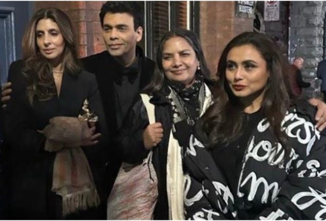 Shabana Azmi Joins Karan Johar, Rani Mukerji, and Shweta Bachchan for Dinner
