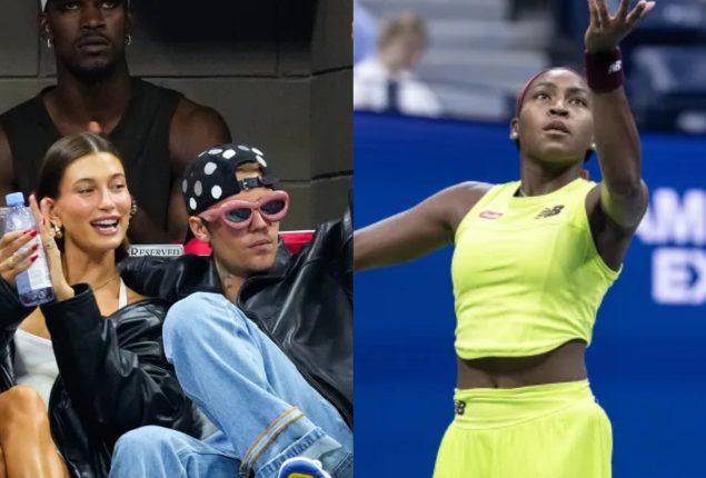 Bieber’s presence helps Gauff come back to beat Mertens at US Open