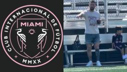 Messi watches son Thiago train with Inter Miami Academy