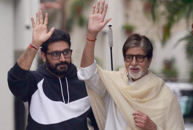 Abhishek Bachchan Joins Amitabh Bachchan At Jalsa’s Fan Meet & Greet