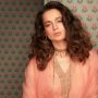 Kangana Ranaut looks elegant in a soft pink saree