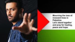 Atif Aslam Stands with Palestinians and expressed solidarity