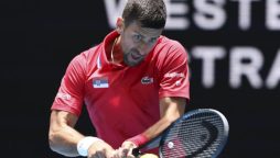 Djokovic battles through wrist pain as Australian Open nears