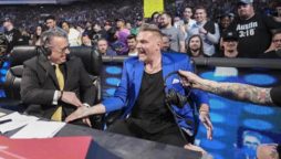 Pat McAfee backstage & brawling: New voice of Raw, ready to rumble? Watch here